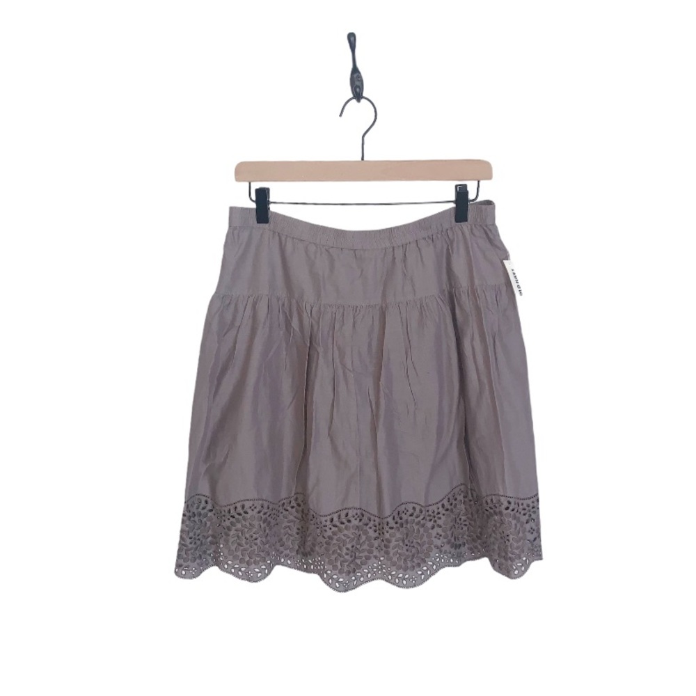 NWT OLD NAVY Gray Tan Embroidered Skirt Small
